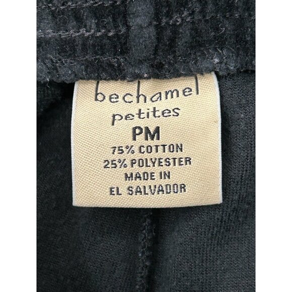 Bechamel Petites Velour Jogger Pants Black Sz Medium Lounge Relaxed Fit Active - Picture 5 of 9